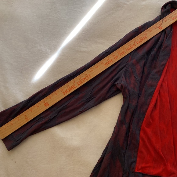 SpiritHouse Open Front Cardigan Women L Asymmetric Hem Textured Viscose Artsy - Picture 7 of 10